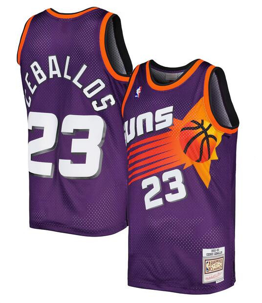 Men's Phoenix Suns Active Player Custom Purple Throwback Stitched Jersey